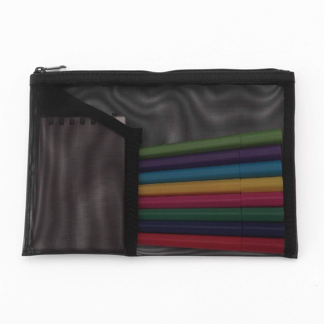 Nylon Mesh Pen Case with Gusset