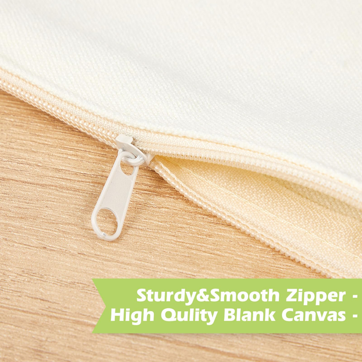 Frienda 50 Pcs Canvas Zipper Pouch Bulk Gift, Beige Zipper