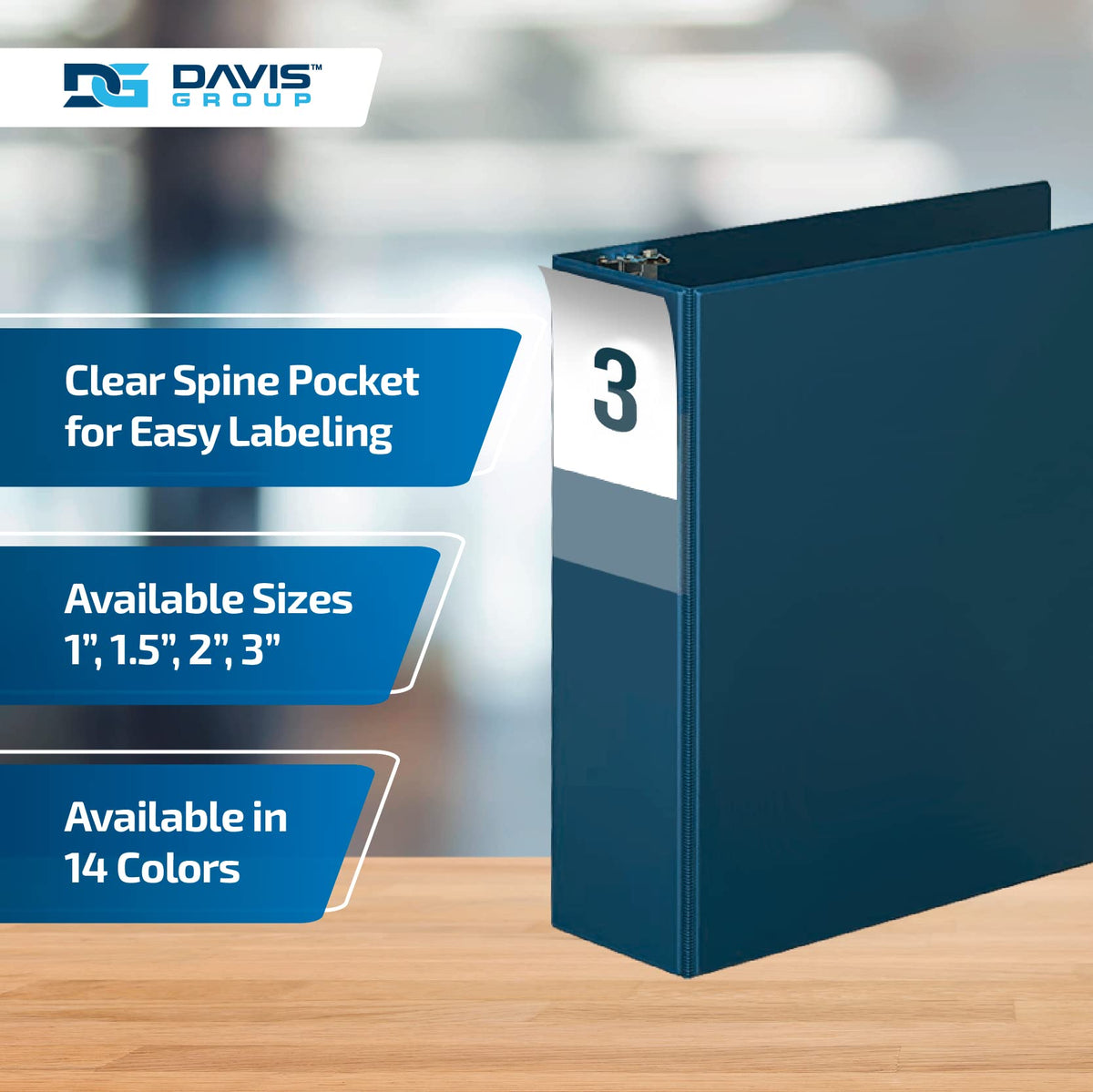 Premium Economy 6-Pack 3-Ring Binders for School or Office, D-Ring Binders, 3 Inch, Navy Blue