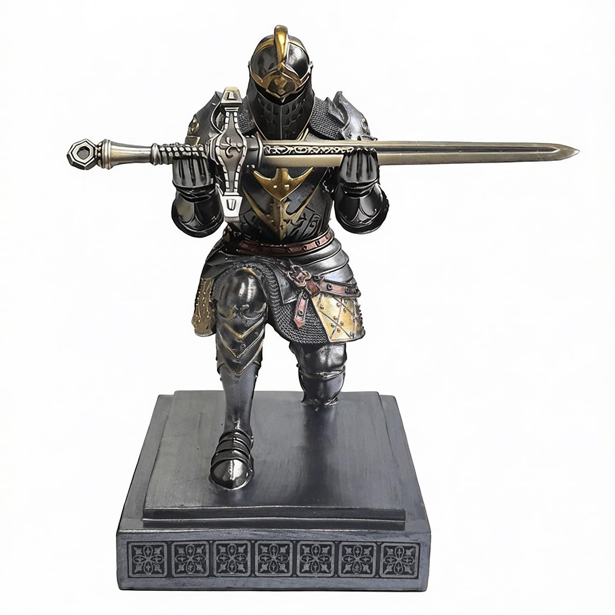 King's Guard Knight Pen Holder with a Letter Opener Desk Organizers Iron