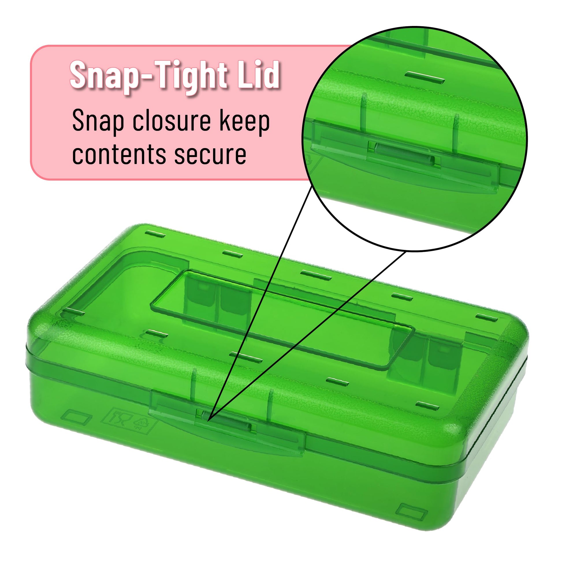 Mr. Pen- Plastic Pencil Case Box, 12 Pack