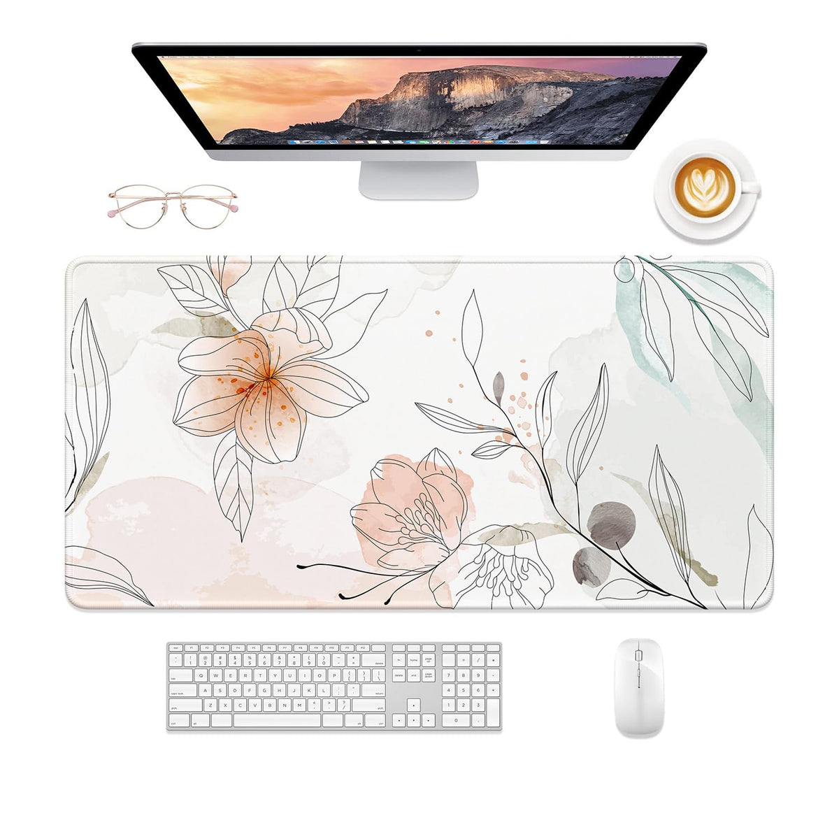 Desk Mat, 32" x 16" XXL Extended Large Gaming Mouse Pad, Desktop Decor Desk Pad, Cute Men Women