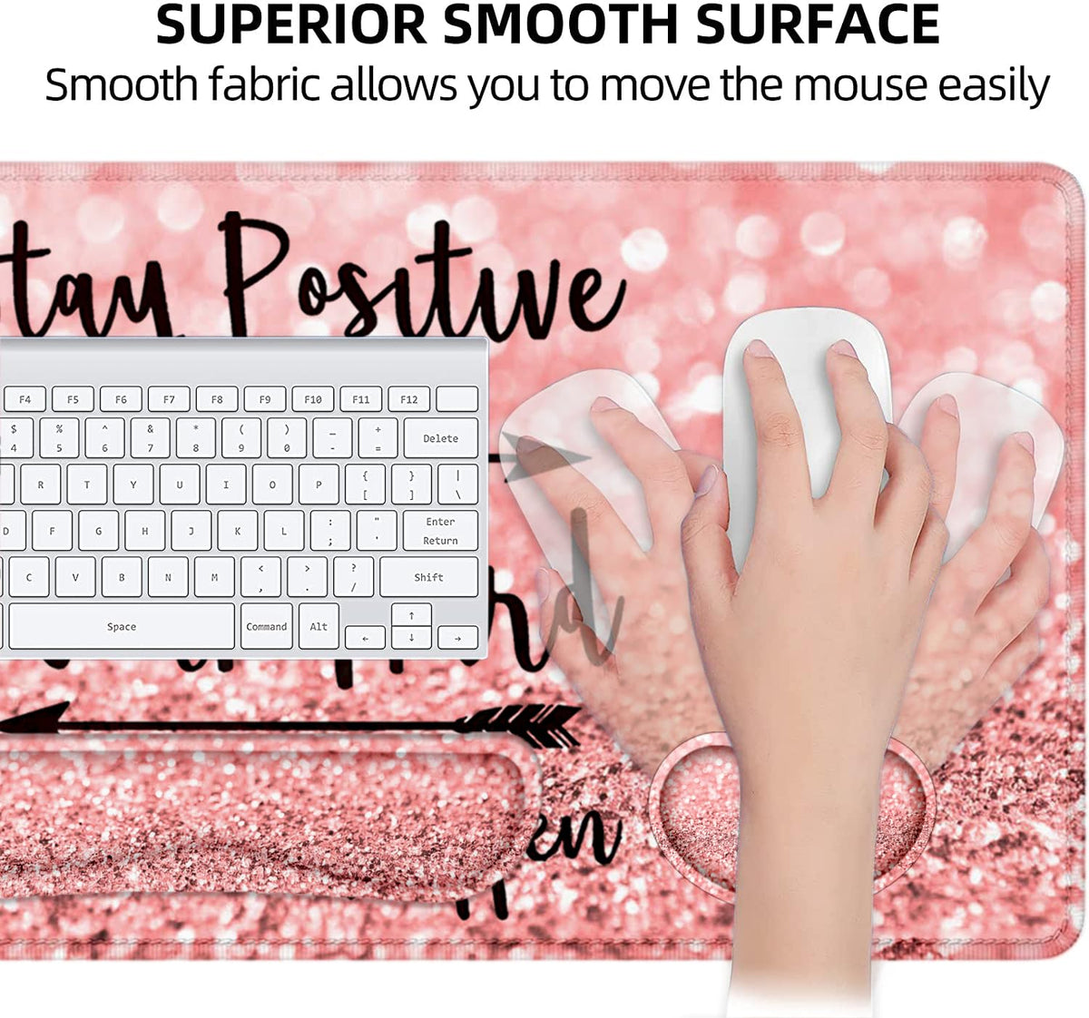 Lateefah Mouse Pad with Wrist Rest, Desk Mat + Keyboard Wrist Rest Set, Desk Pad for Keyboard and