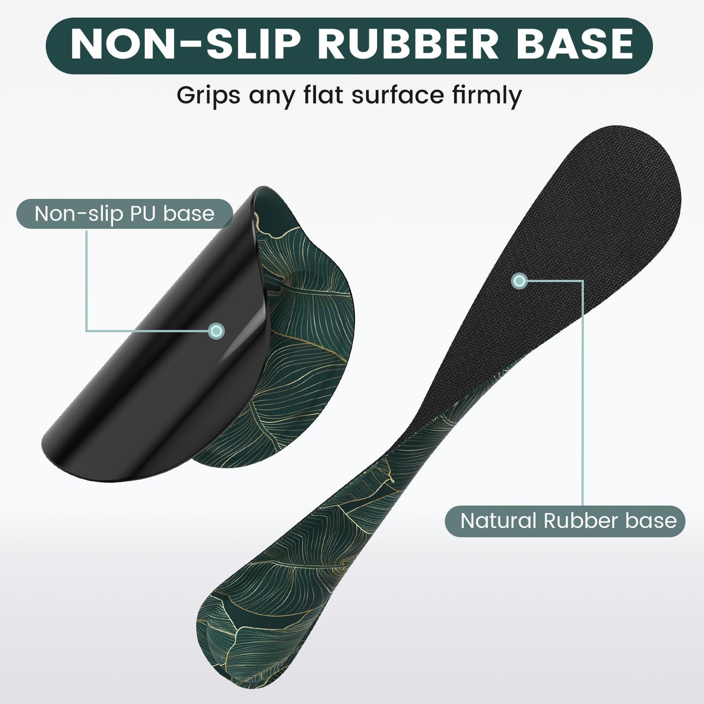 iLeadon Ergonomic Mouse Pad with Wrist Support, Green Leaves Desk Mat Set