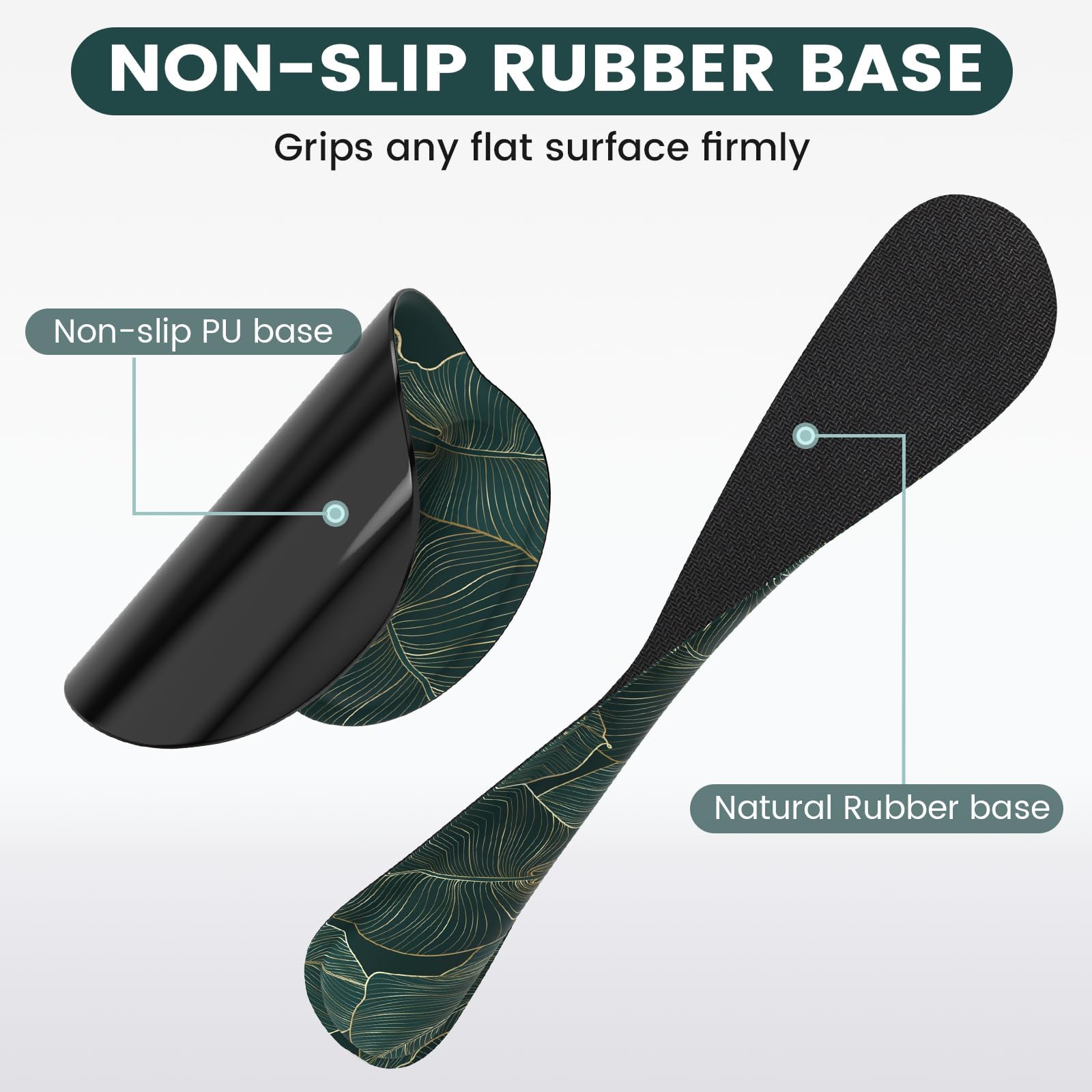 iLeadon Ergonomic Mouse Pad with Wrist Support, Green Leaves Desk Mat Set