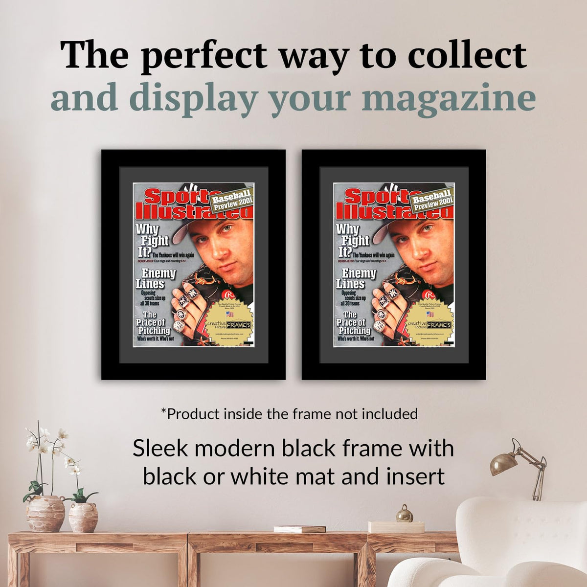 Creative Picture Frames 8.5 x 11.25 Magazine Frame with Full-Strength Glass, Holds Up To A 1/4"