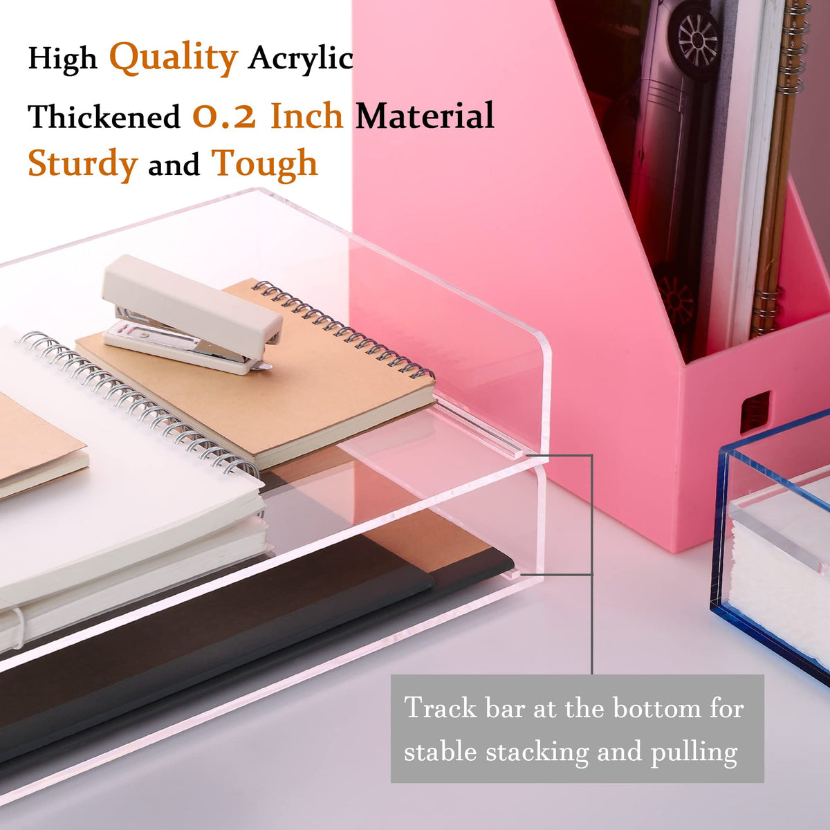Paper Tray Organizer Clear Acrylic Desk Organizers and AccessoriesOffice Supplies Organization