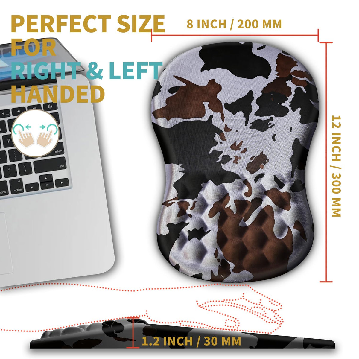 Hokafenle Ergonomic Mouse Pad Wrist Support with Massage Design, Wrist Rest Pain Relief Mousepad