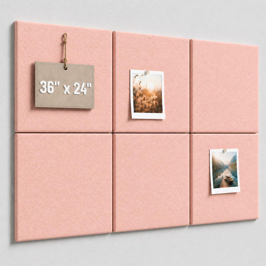 Baysola Felt Bulletin Board Tiles, Large Cork Board Alternative,24 x 36 in