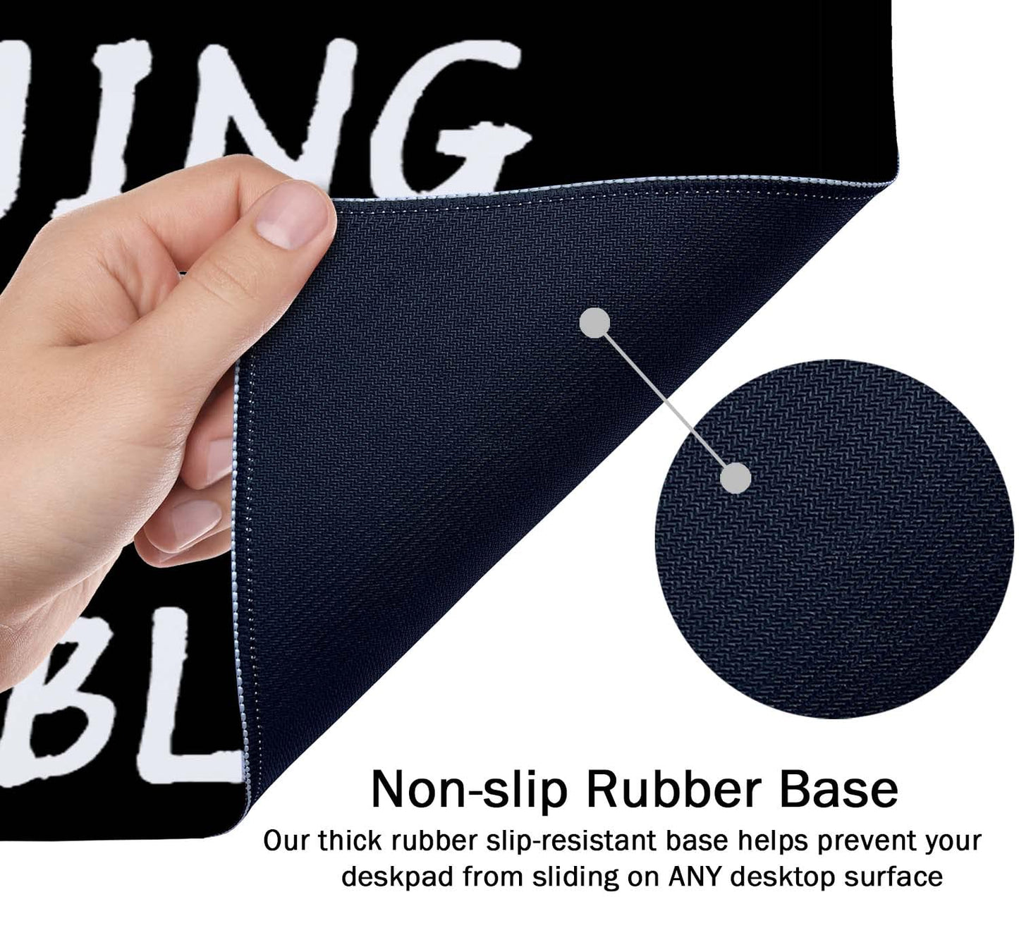 SSOIU Funny Saying Desk Mat,Large Mouse Pad 35.5" x 15.7" XXL Extended Gaming Mouse Pad Mat with