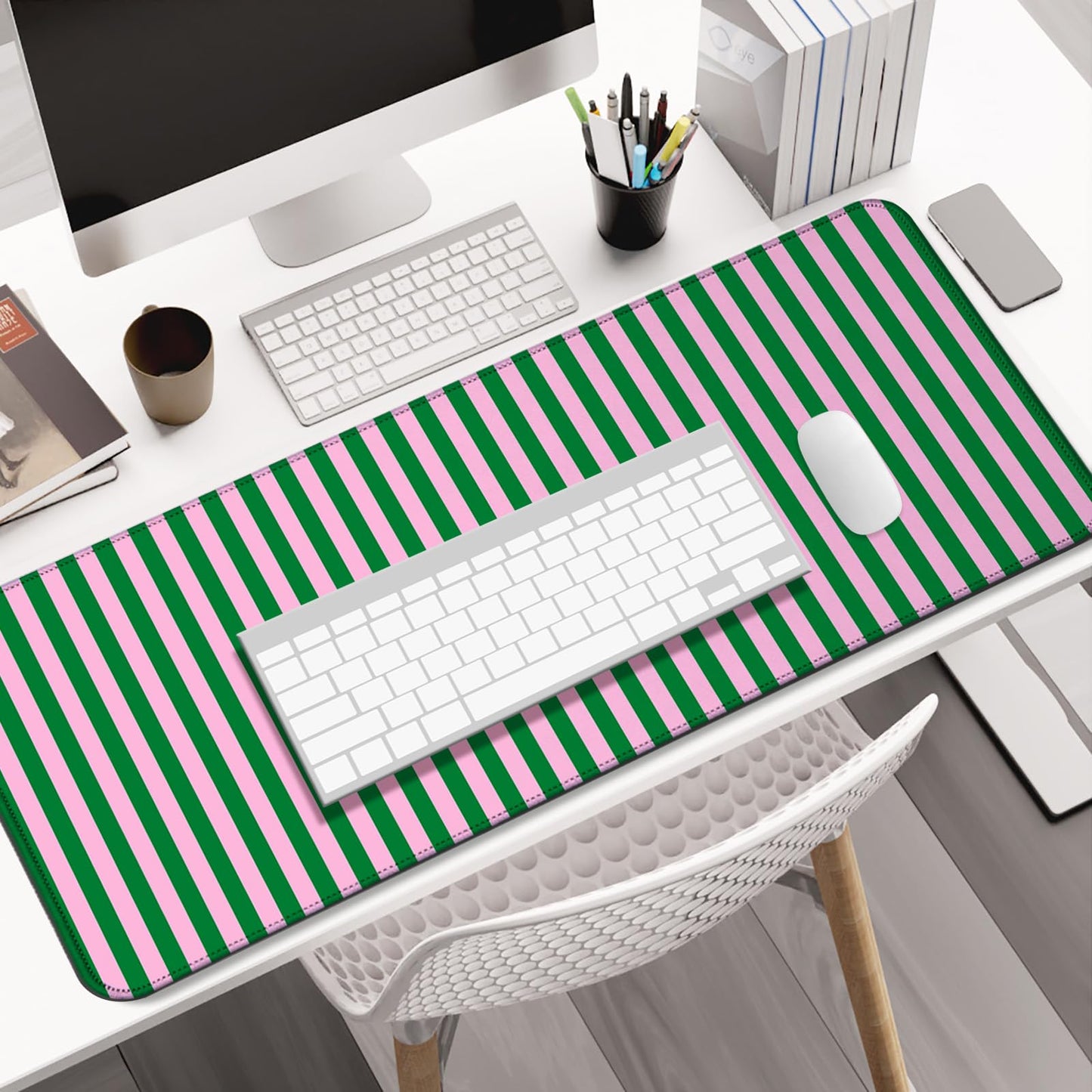 AYKDTFN Stripe Large Mouse Pad, Extended Desk Mat for Gaming, Office & Home