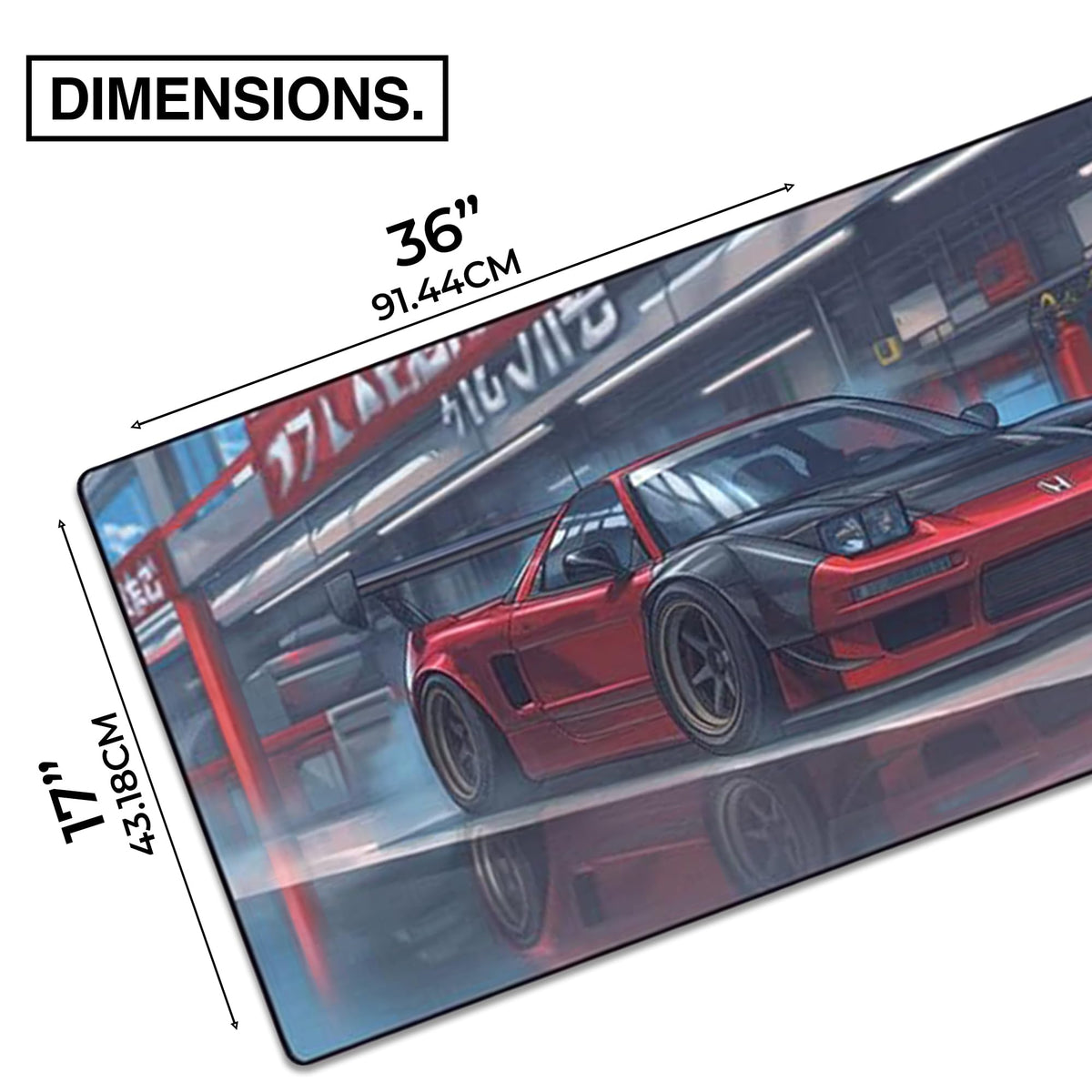 MPCO. Nikos-NSX Large Gaming Desk Pad, 36" x 17" Duraglyde Fabric Desk Mat