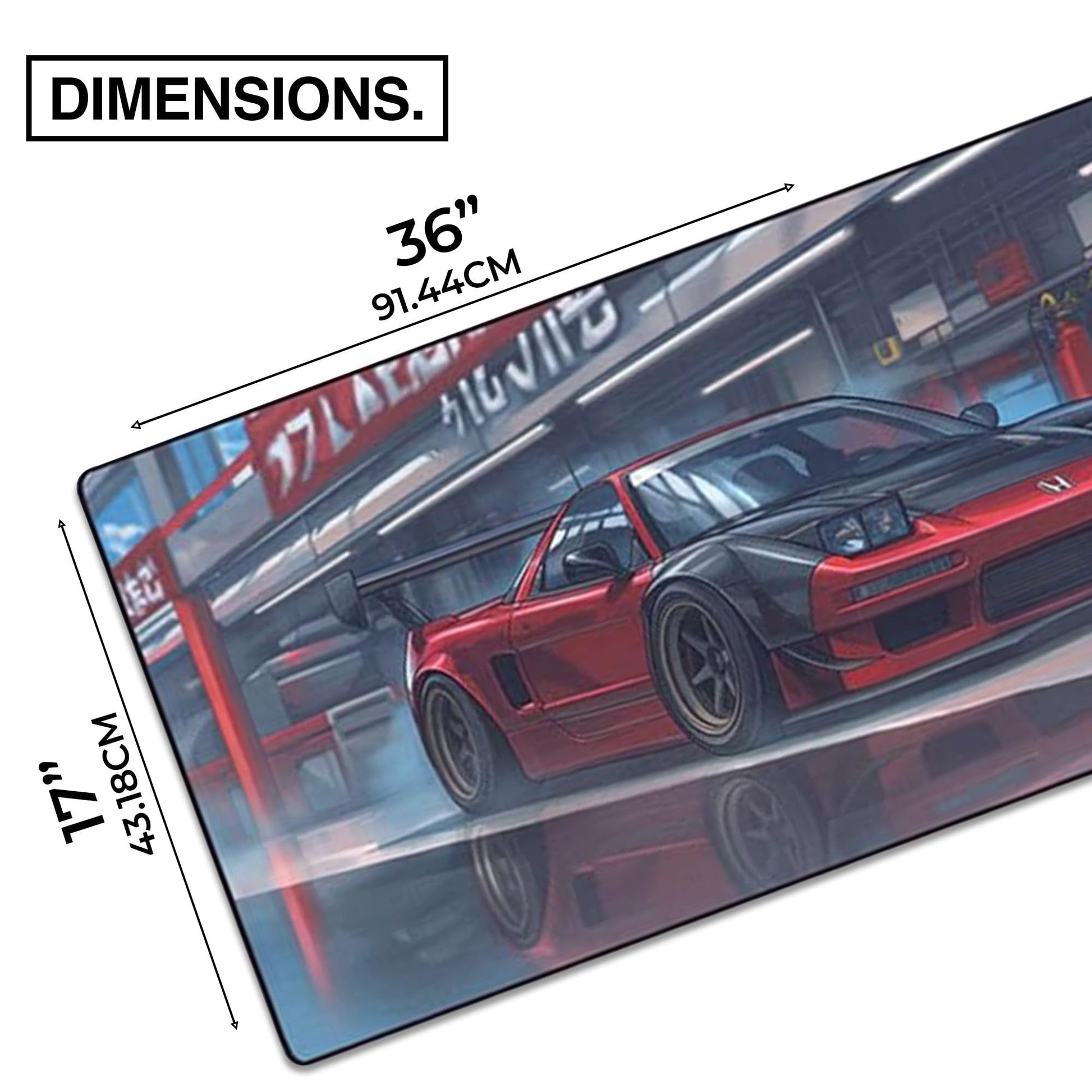 MPCO. Nikos-NSX Large Gaming Desk Pad, 36" x 17" Duraglyde Fabric Desk Mat