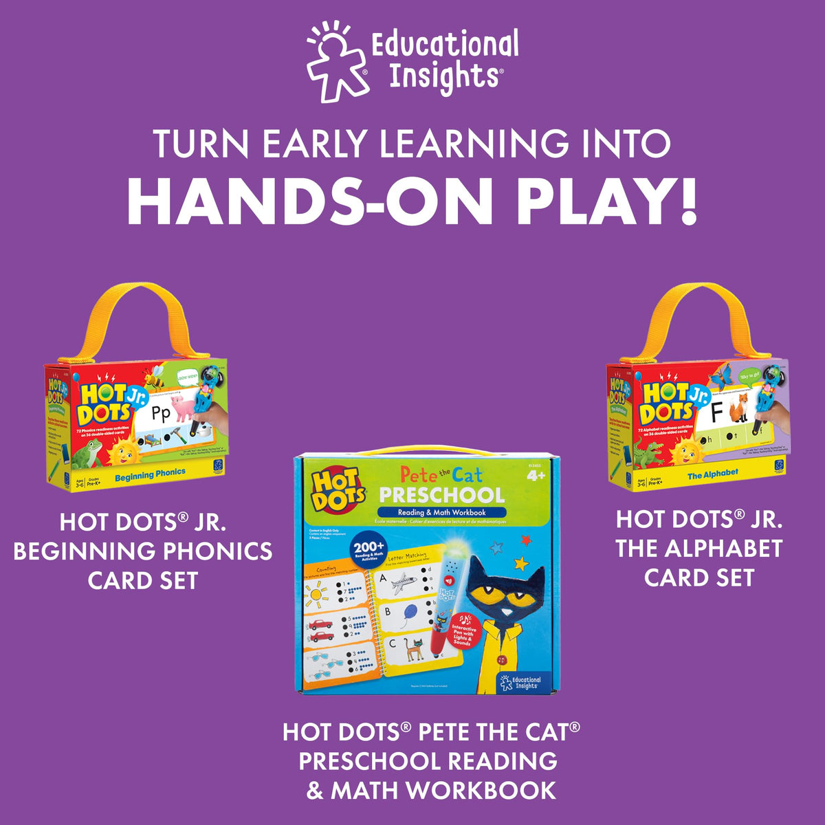 Educational Insights Hot Dots Numbers & Counting Set - Preschool Learning Activities, Interactive