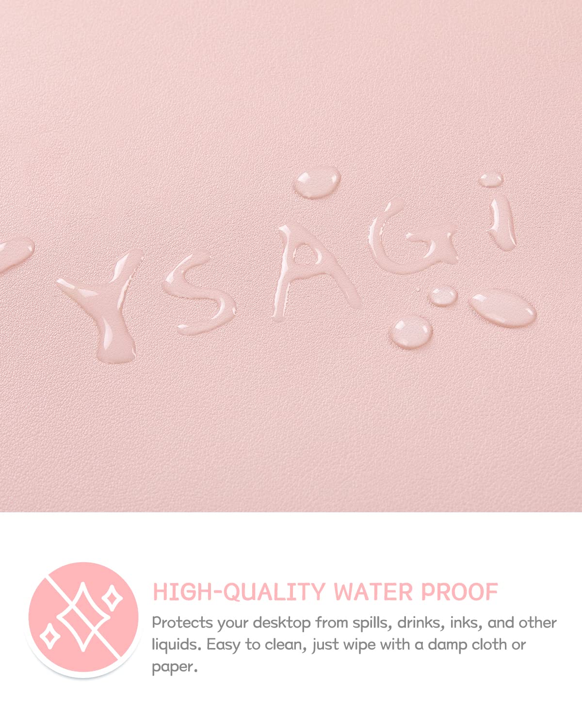 YSAGi Non-Slip Leather Desk Pad XL Size, Waterproof Laptop Computer Desk Keyboard Mat, Table