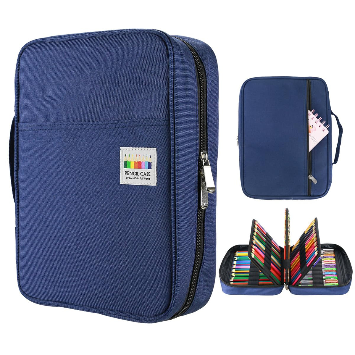 YOUSHARES 220 Slots Colored Pencil Case, 145 Slots Gel Pens fo Coloring Case Organizer, Handy