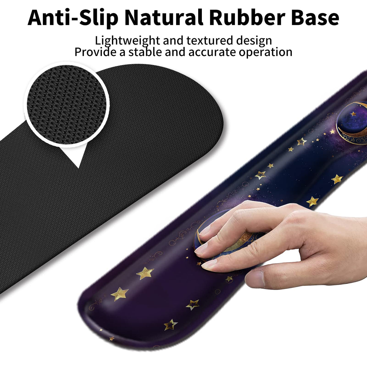 Mouse Pad + Keyboard Wrist Rest + Mouse Wrist Rest Support Set + Coaster, Ergonomic Memory Foam