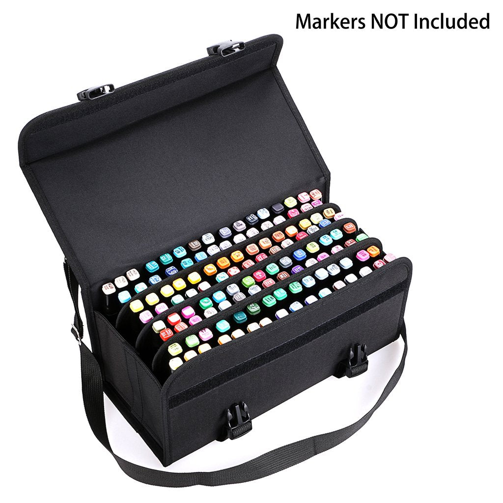 BTSKY New 120 Slots Marker Case Lipstick Organizer-Canvas Markers Holder for for Primascolor