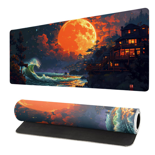 Gaming Mouse Pad Desk Pad,Extended Big Mouse Pad,31.5x11.8 Inch Long Computer Keyboard Mouse Mat