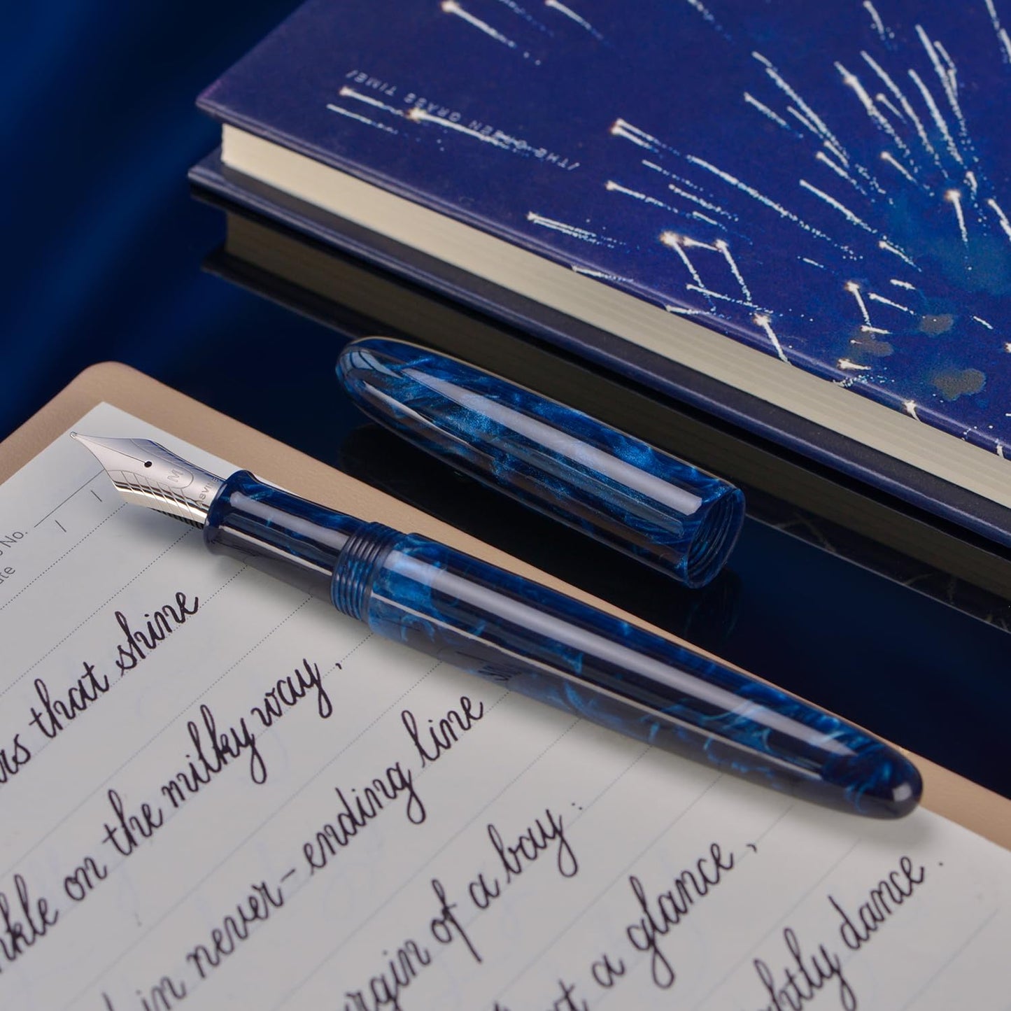 Asvine C80 Fountain Pen #8 Extra Fine Nib Large Handcraft Pen with Converter Pen Box Collection Set