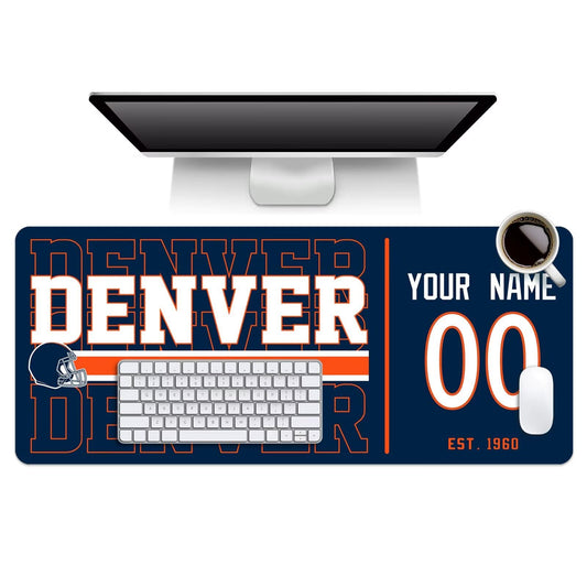 ANTKING Denver Mouse Pad Custom Name and Number Desk Pad for Men Women Youth Gifts