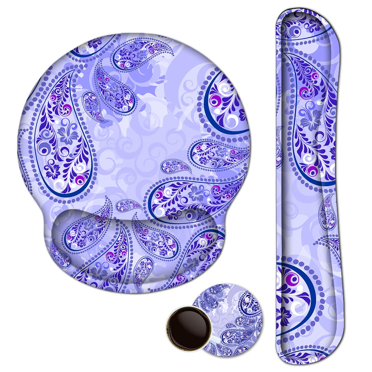 iVeze Keyboard Wrist Rest Pad and Mouse pad with Wrist Rest Support Set, Non Slip Base Wrist