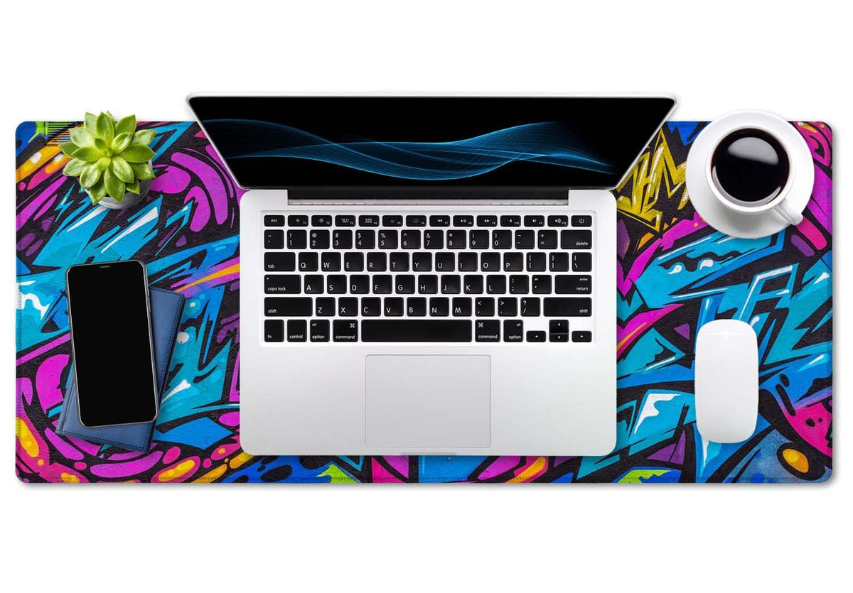 SSOIU Extended Gaming Mouse Pad - Non-Slip Water-Resistant Rubber Base Computer Keyboard Mouse Mat