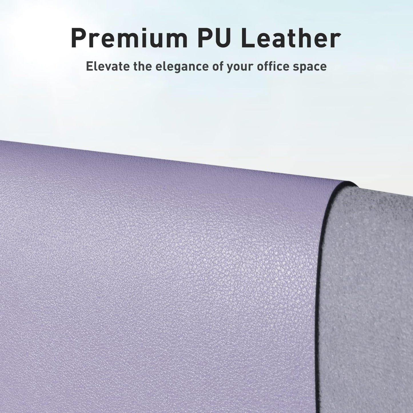 Aothia Faux Leather Desk Mat - Non-Slip PU Leather Desk Blotter, Waterproof Writing Surface, Large