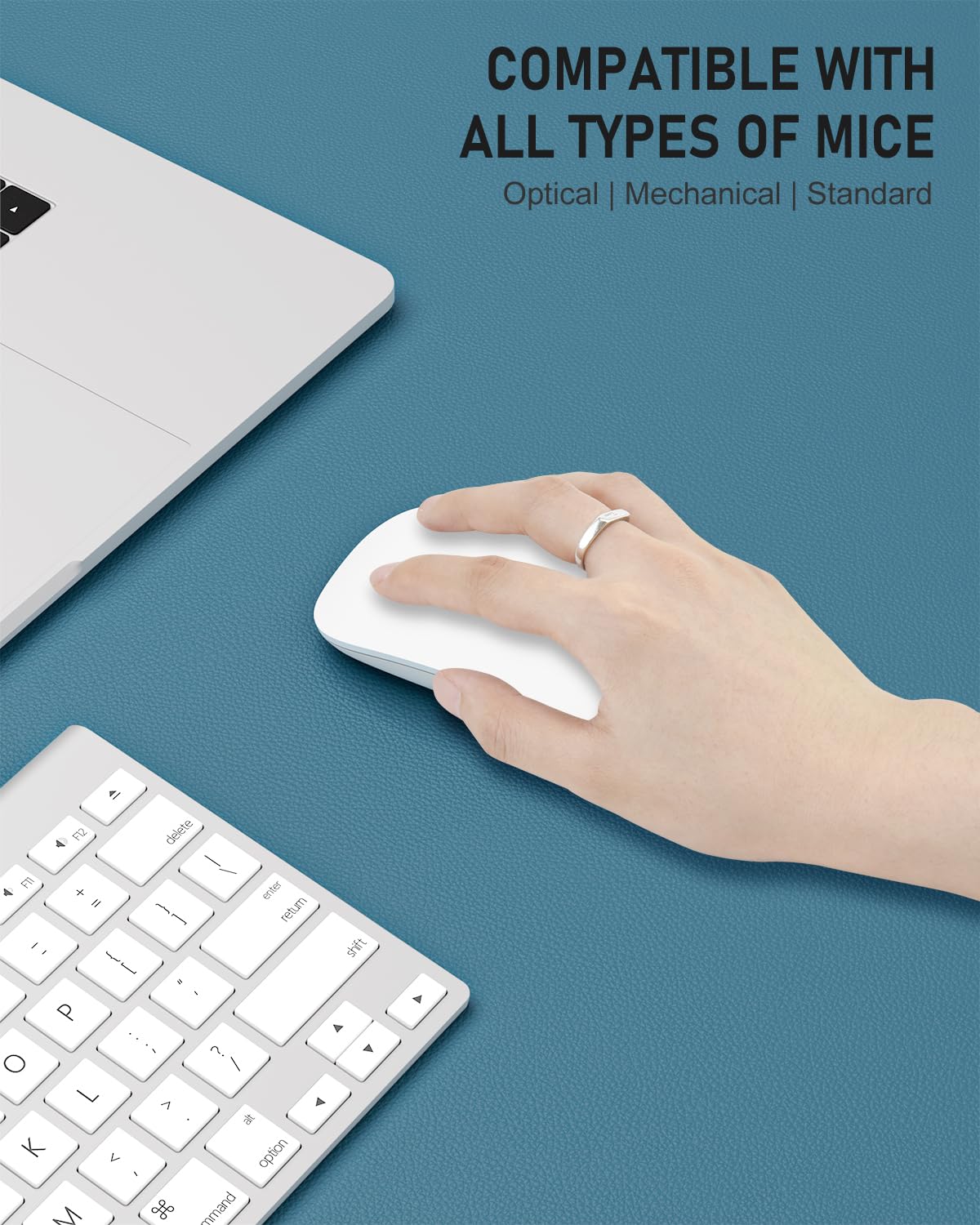 Niniubye Desk Pad, 35.5" x 17" PU Leather Non-Slip Desk Mat Large Mouse Pad for Desktop, Waterproof