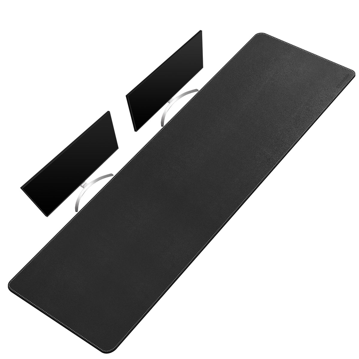 CENNBIE Leather Desk Mat, 71" x 19.6" Large Mouse pad for Desk (Black)