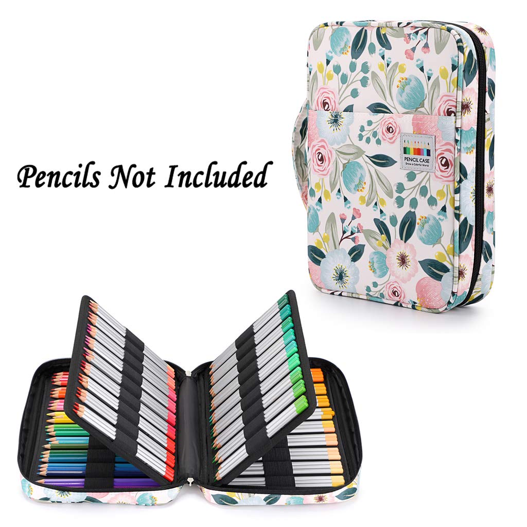 BTSKY Portable Colored Pencil Case - Holds 166 Pencils or 112 Gel Pens