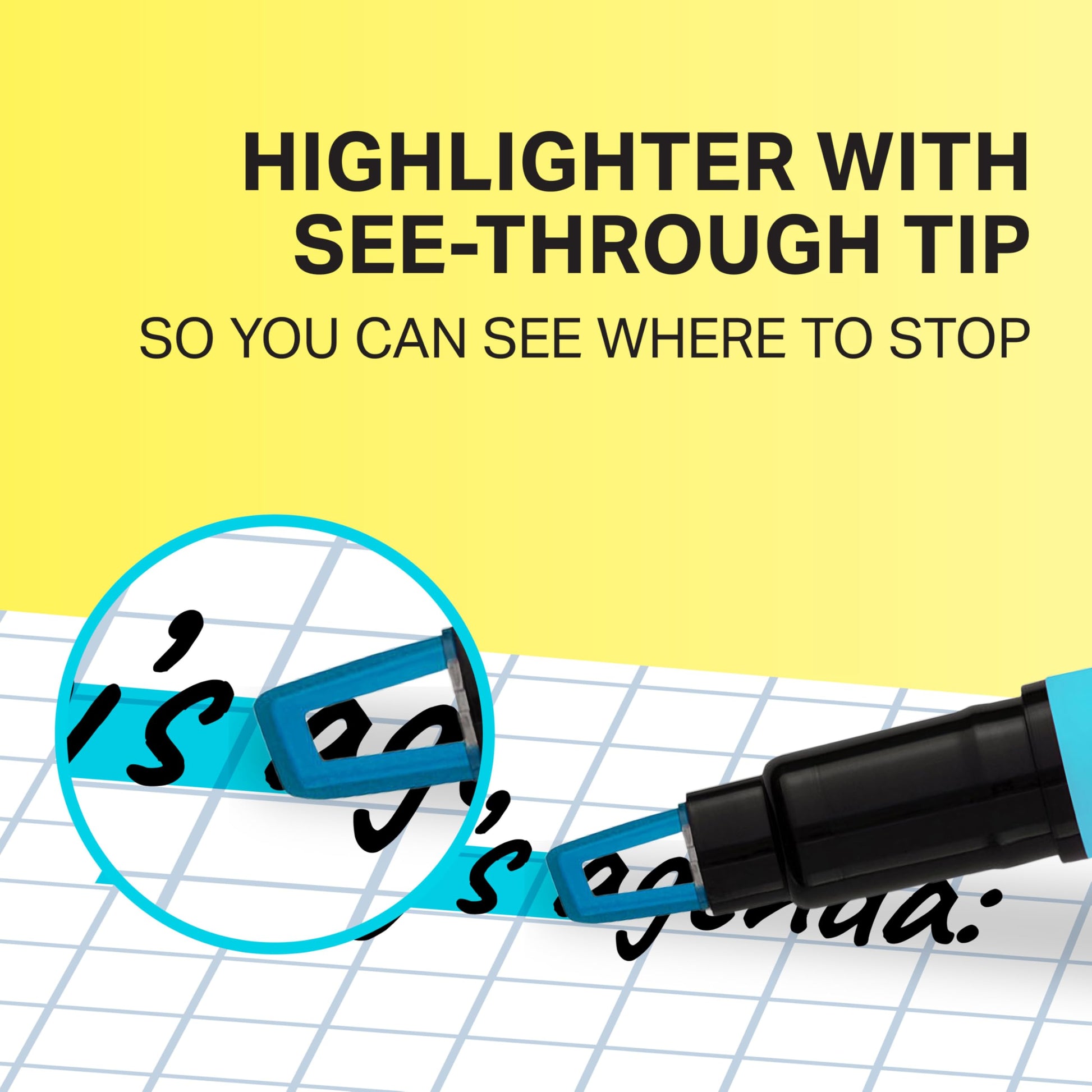 Sharpie Clear View Highlighters, With See-Through Chisel Tip, Assorted Colors, 12 Count - School