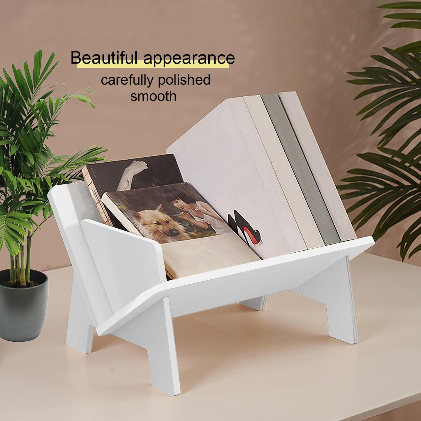 Fox Claw Wood Bookcase in Living Room/Home/Office, Desktop Book Shelf Organizer Bookshelves Storage