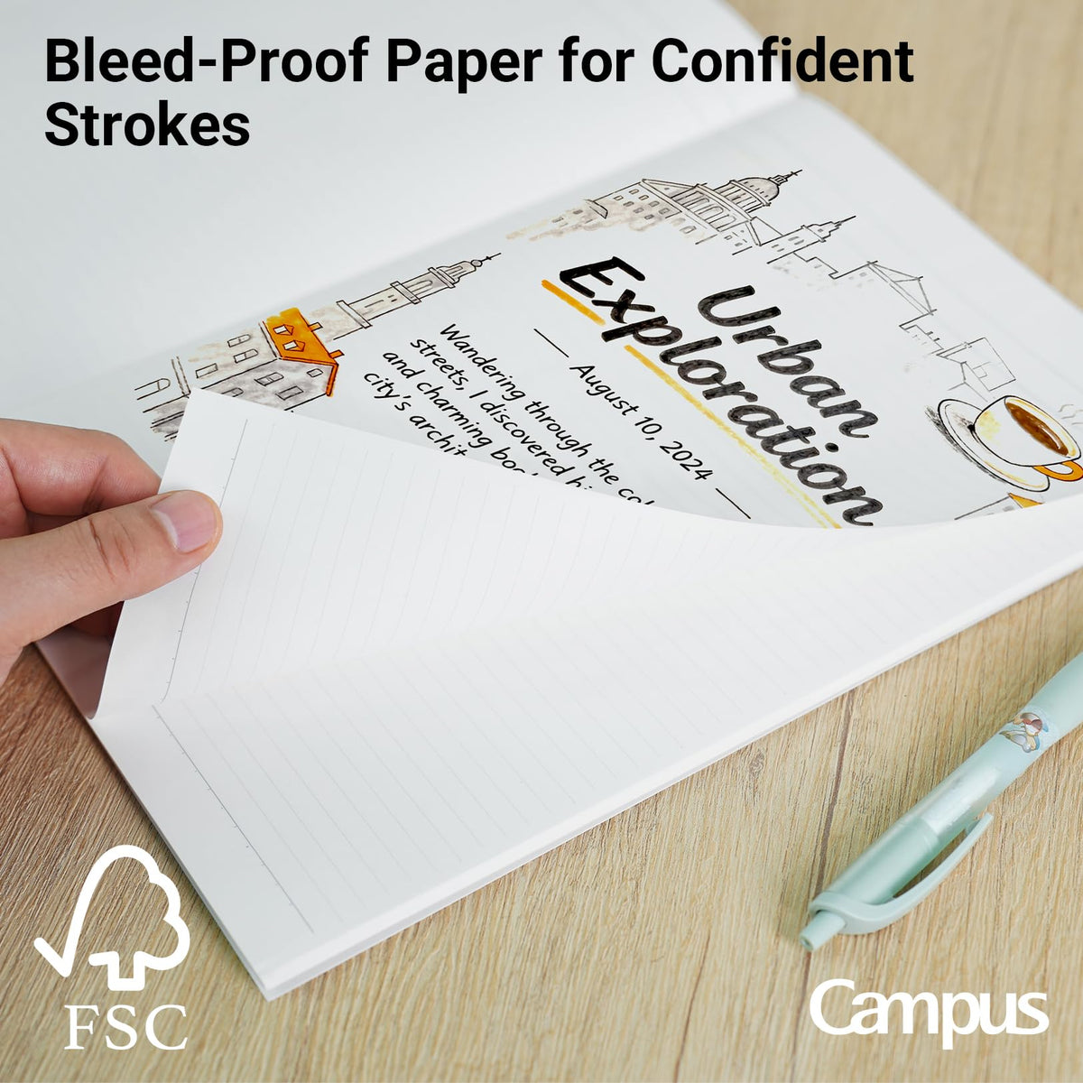 KOKUYO B5 Composition Notebooks, Campus Comp Book with 6mm Ruled for School
