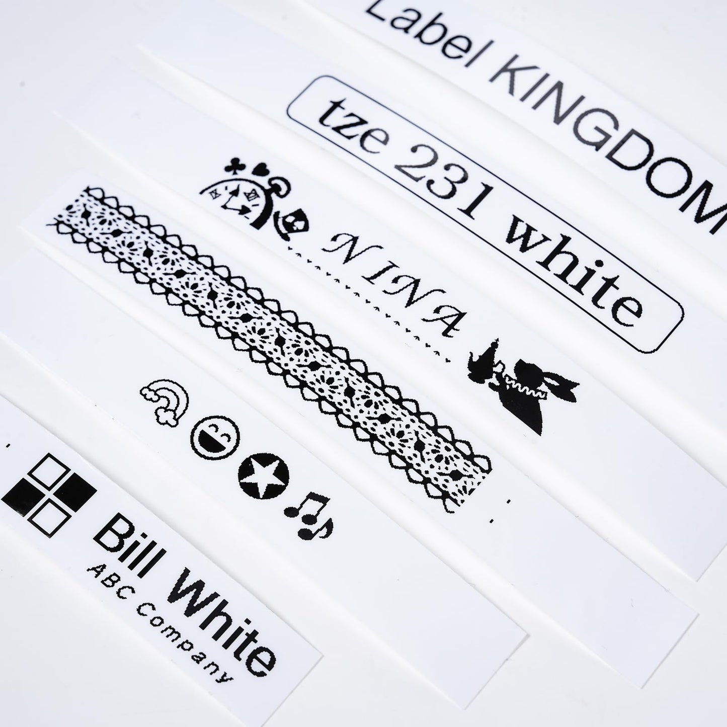 10Pack Label KINGDOM Compatible with Brother Ptouch Tape Tze-231 0.47" 12mm