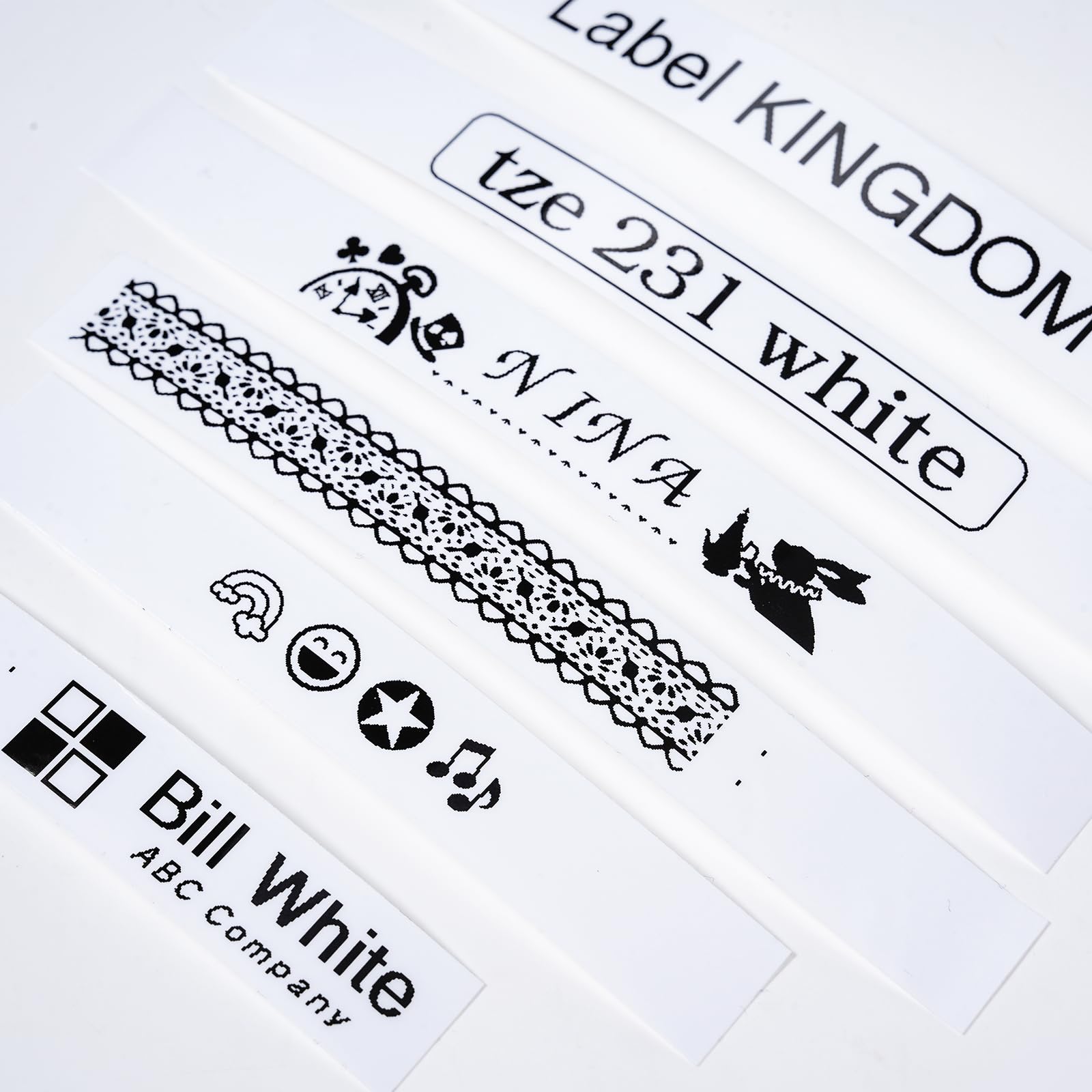 10Pack Label KINGDOM Compatible with Brother Ptouch Tape Tze-231 0.47" 12mm
