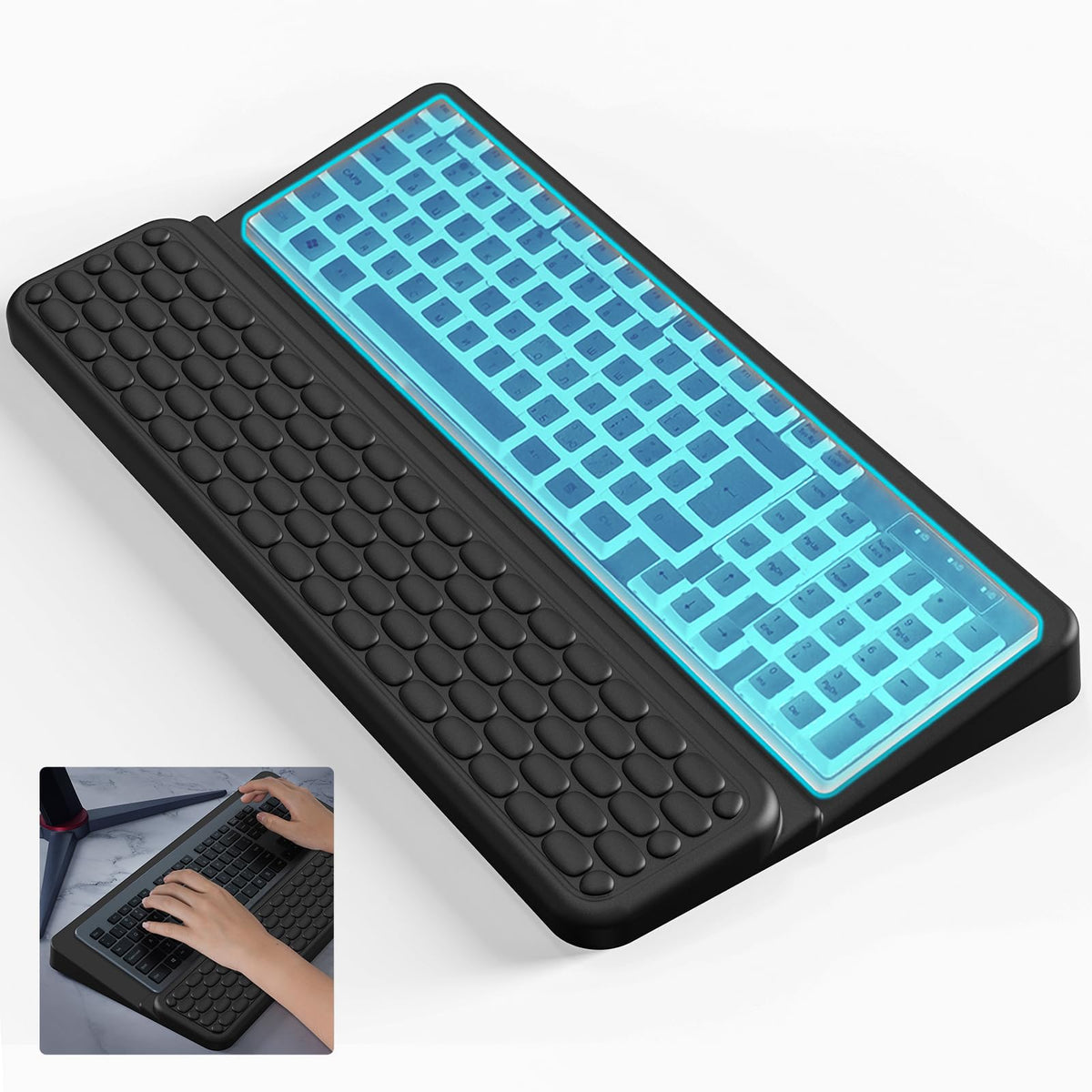 Wrist Rest for Computer Keyboard, Keyboard Wrist Rest, Ergonomic Keyboards Holder for Easy Typing