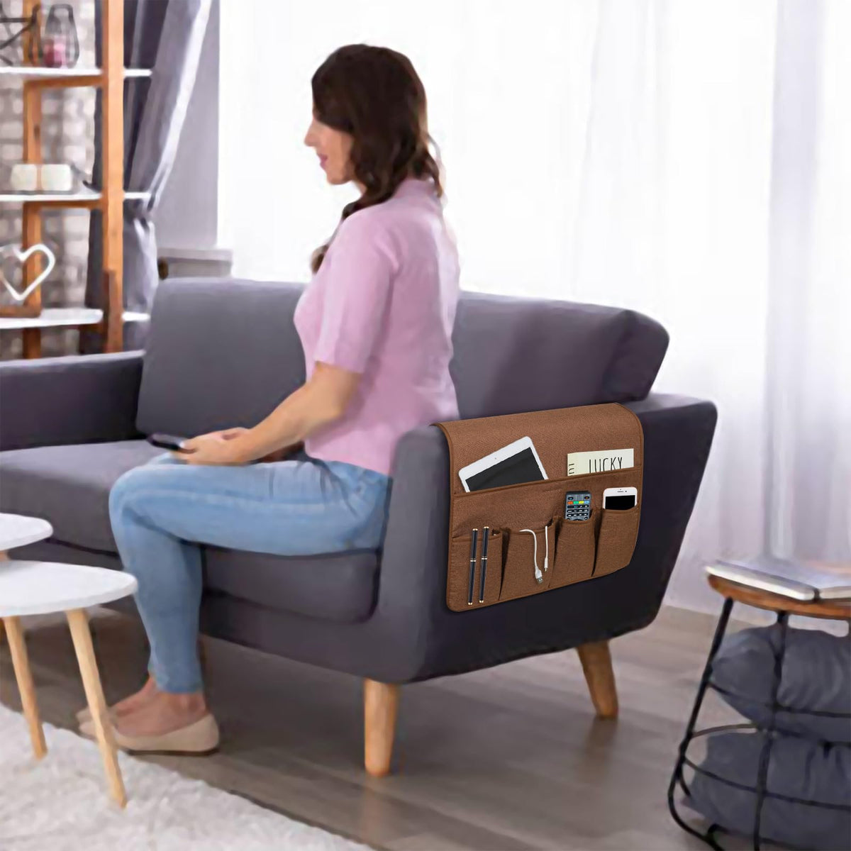 Remote Control Holders for Armchairs, Couch Caddy, Featuring Non-Slip Bases