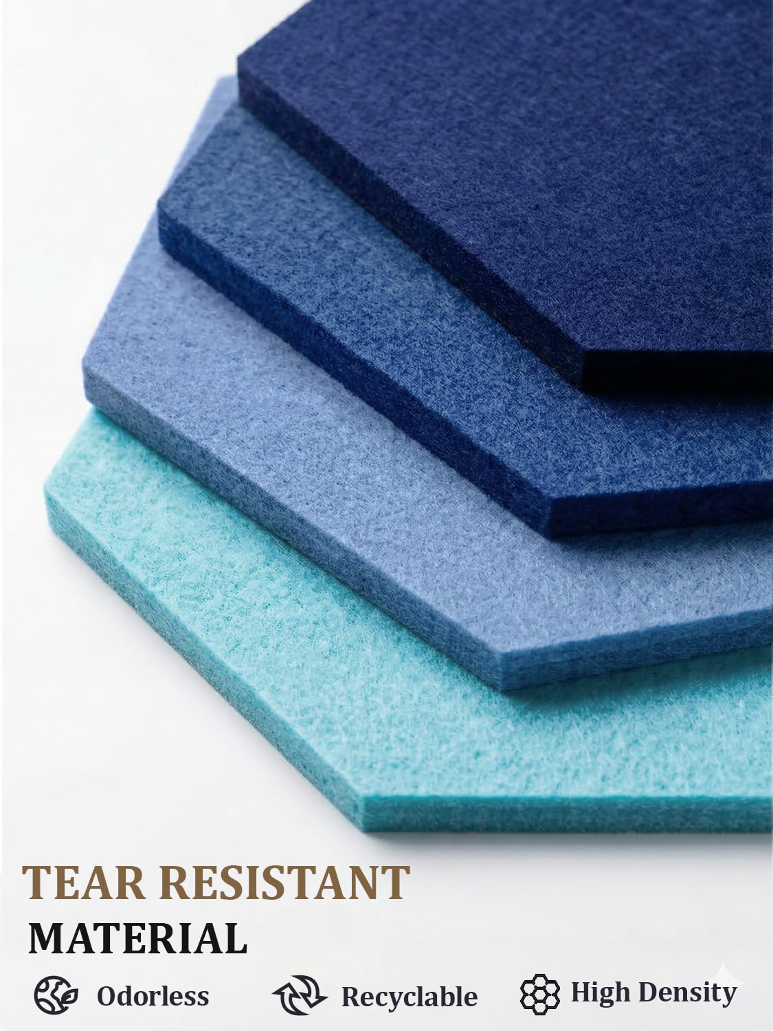 Uoisaiko 8-Pack Hexagon Felt Bulletin Board Tiles, Cork Board Alternative