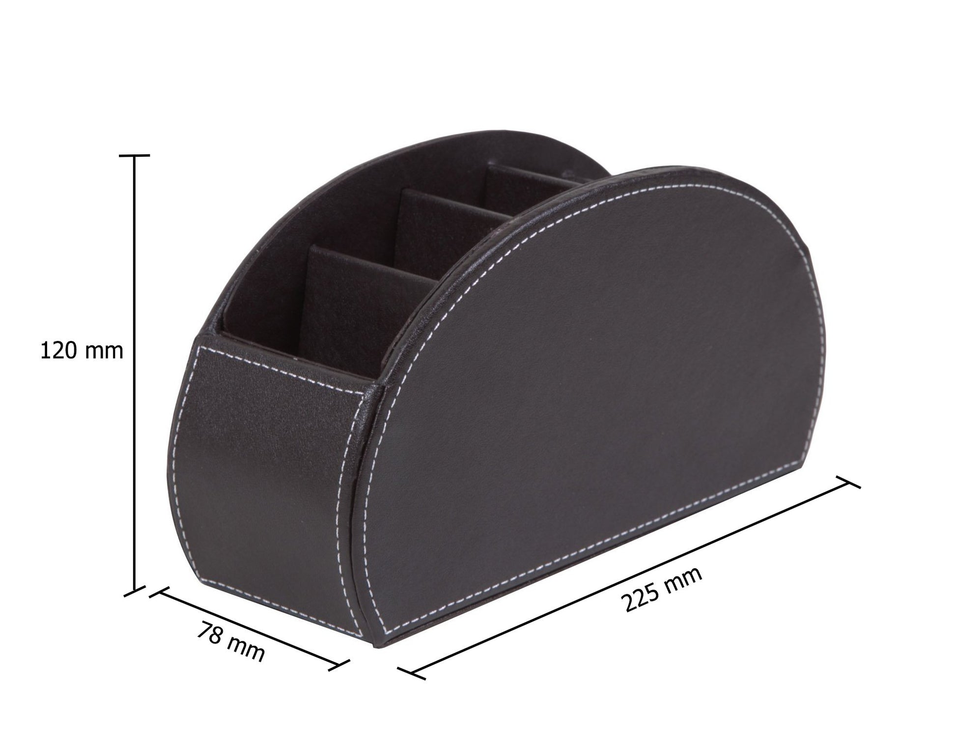 Osco Faux Leather 5 Part Remote Organiser - Brown, BPURO1