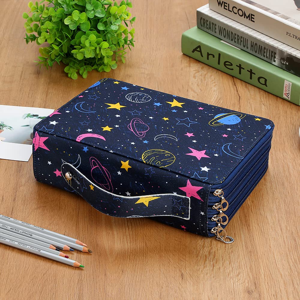 Lbxgap 200 Slots Colored Pencil Case Organizer, 4 Layer Bag