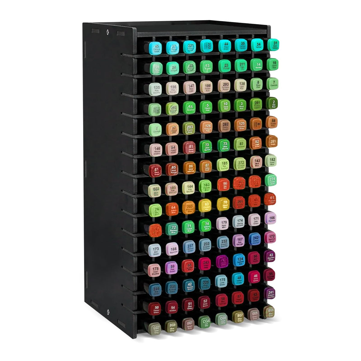 Yrangee Marker Organizer,120 Slots Marker Storage with Divider,Black