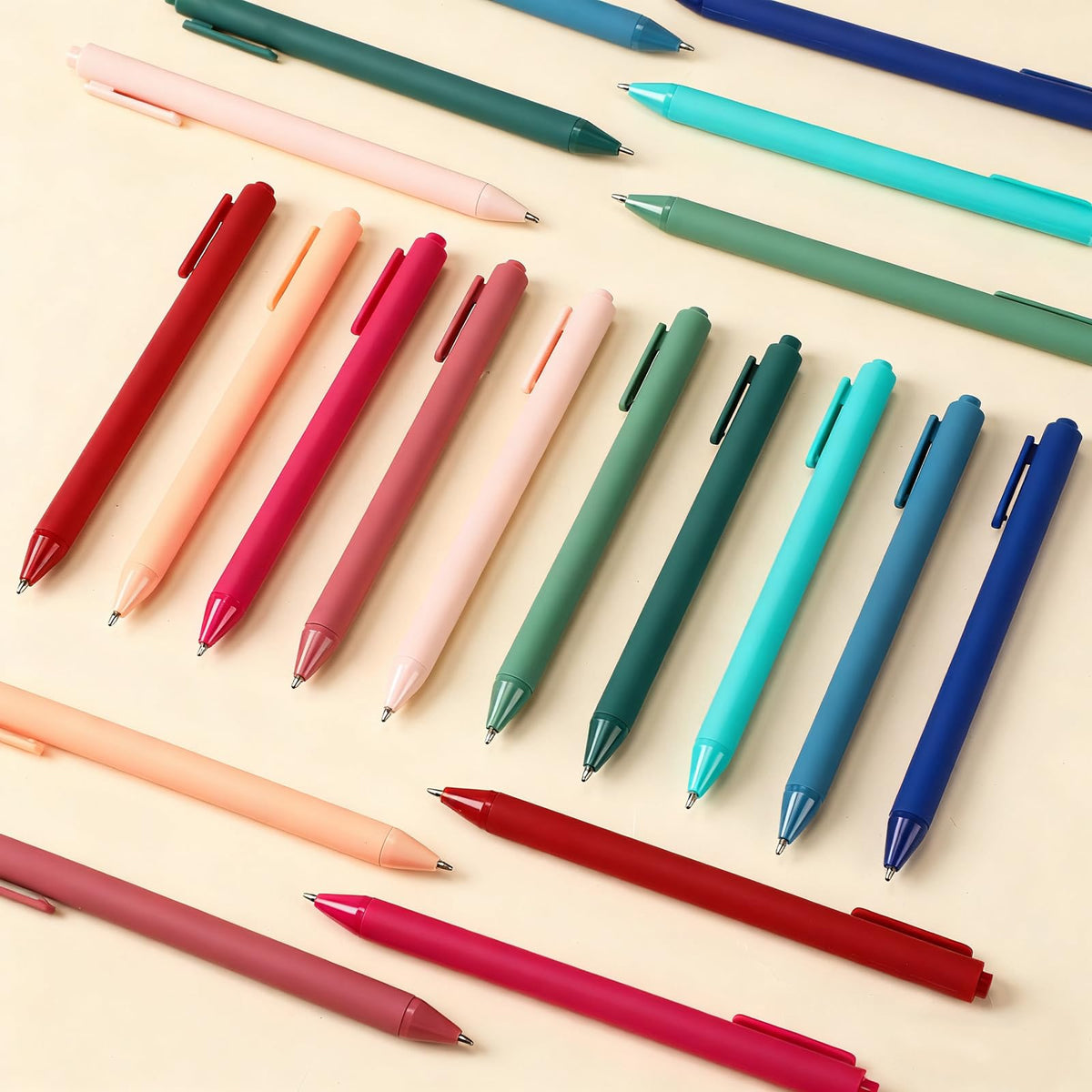 Teling 100 Pcs Inspirational Pens Bulk, Bright Colors, Blank Style