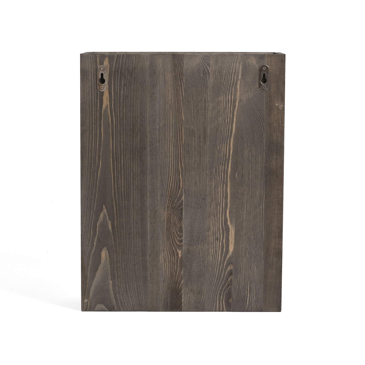 Vintage Rustic Wooden 5 Slot Office Desk or Distressed Torched Wood Wall Mounted Hanging Document