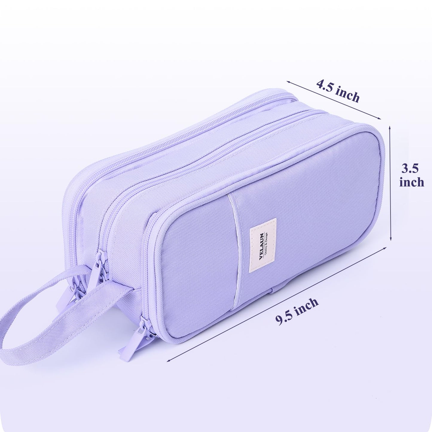 VELAUN Pencil Case Pouch, Large Capacity Pencil Box Bag, Aesthetic Pen Organizer for School