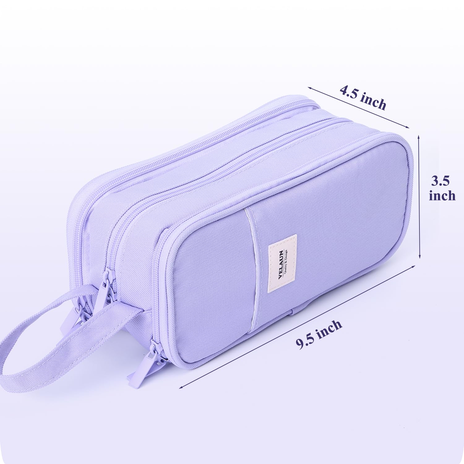 VELAUN Pencil Case Pouch, Large Capacity Pencil Box Bag, Aesthetic Pen Organizer for School