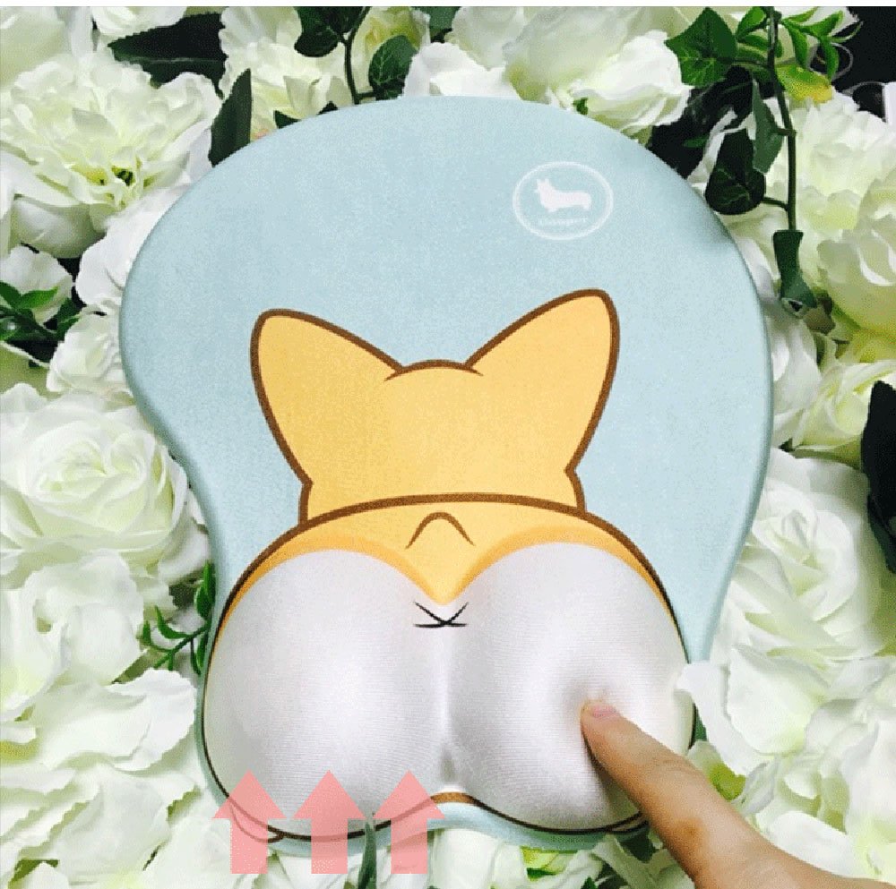 3D Corgi Mouse Pad Shape Silicone Mouse Pad Mouse Mat