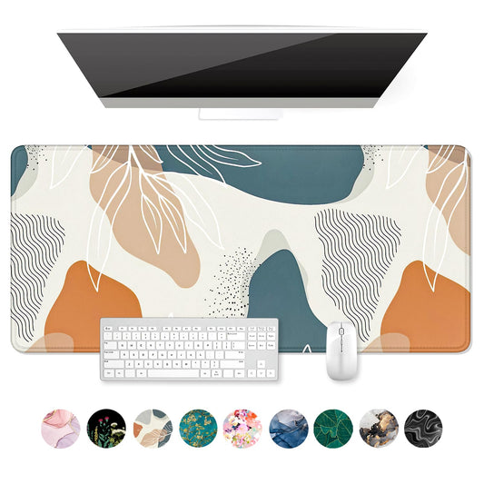 Auhoahsil Large Mouse Pad, XXL Desk Pad, Extened 35" x 15", Non-Slip Rubber Base, Stitched Edges