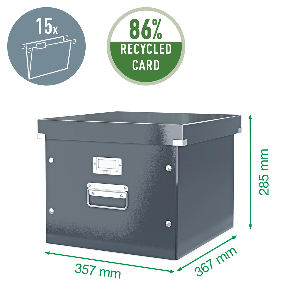 Leitz Suspension File Box, A4, Click and Store Range 60460095 - Black