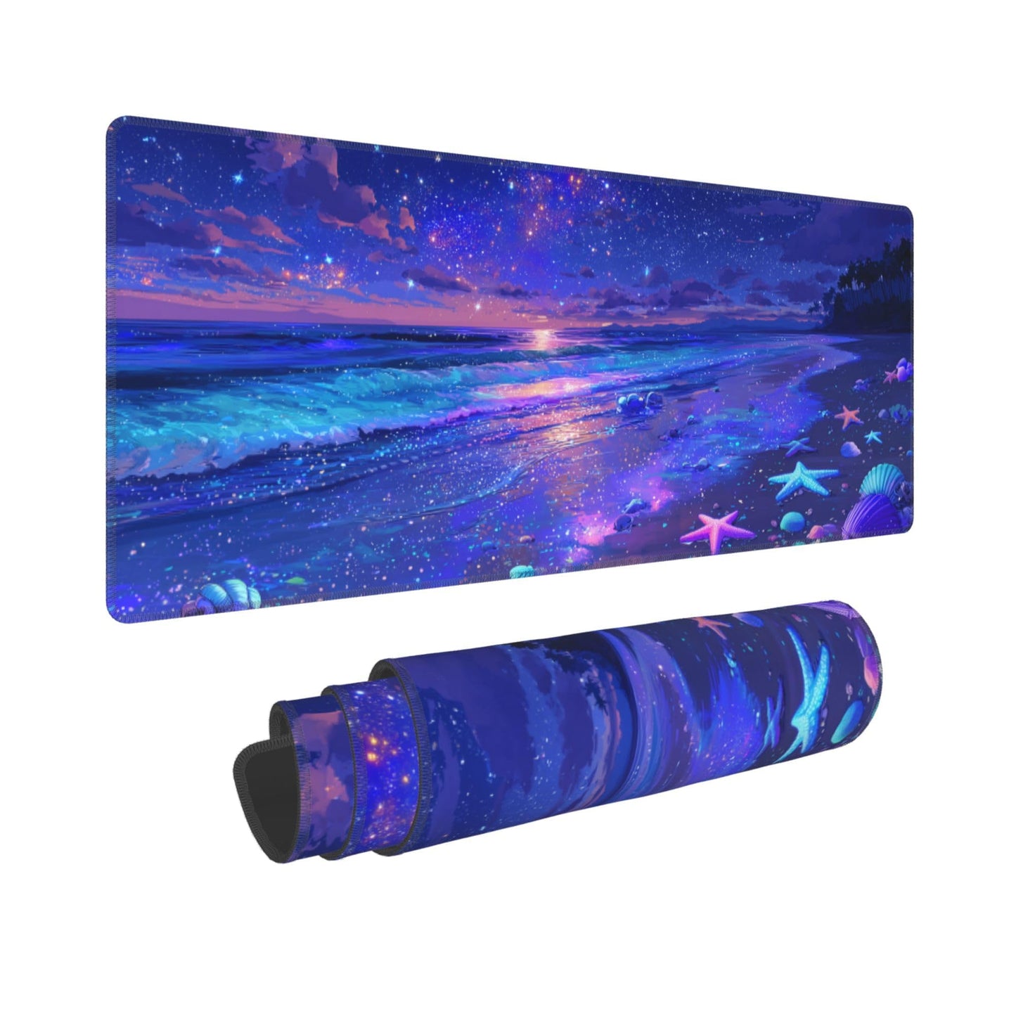 Beach Mouse Pad Extended Large Gaming Mouse Pad XL Stitched Edges for Gamer Home Office 31.5 X 11.8